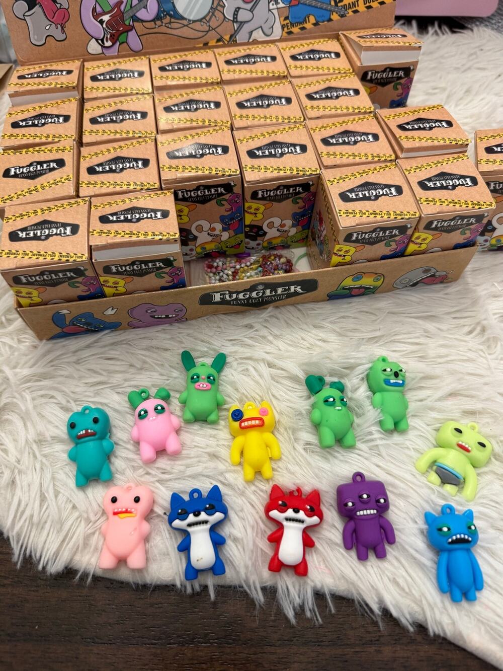 Fuggler blind box collection12 different colorful monster  keychain set of 3
